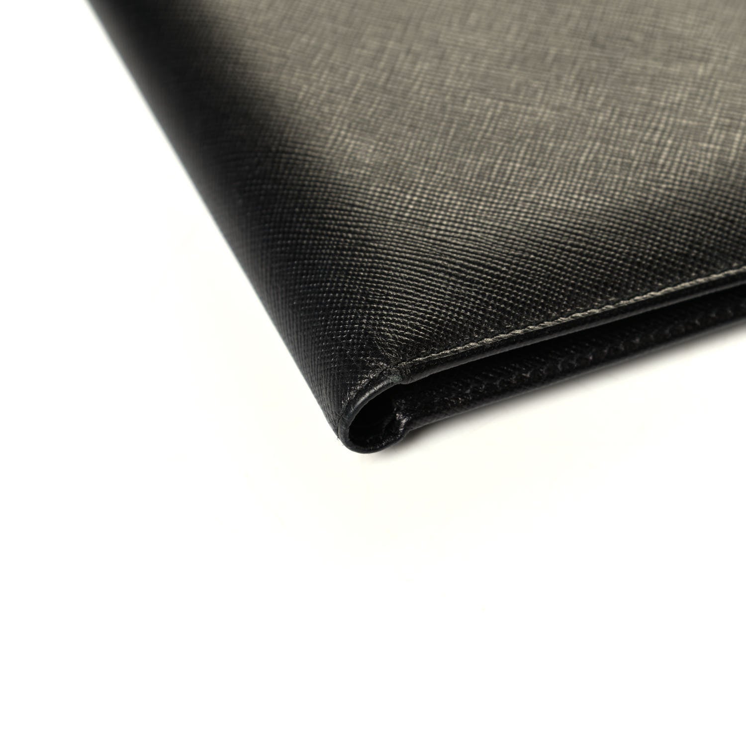 Prada Saffiano Flap Passport Holder Black 5 of 6