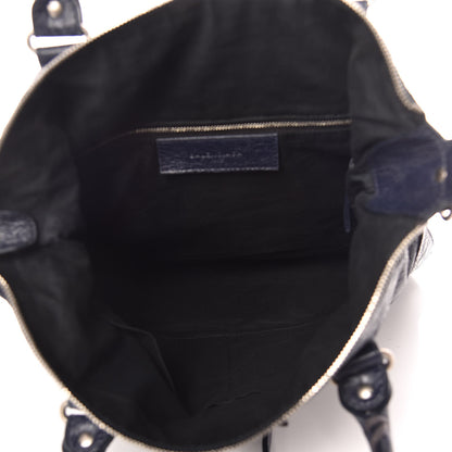 Balenciaga Agneau Classic Hardware Square Tote Bleu Nuit Dark Sea 5 of 9