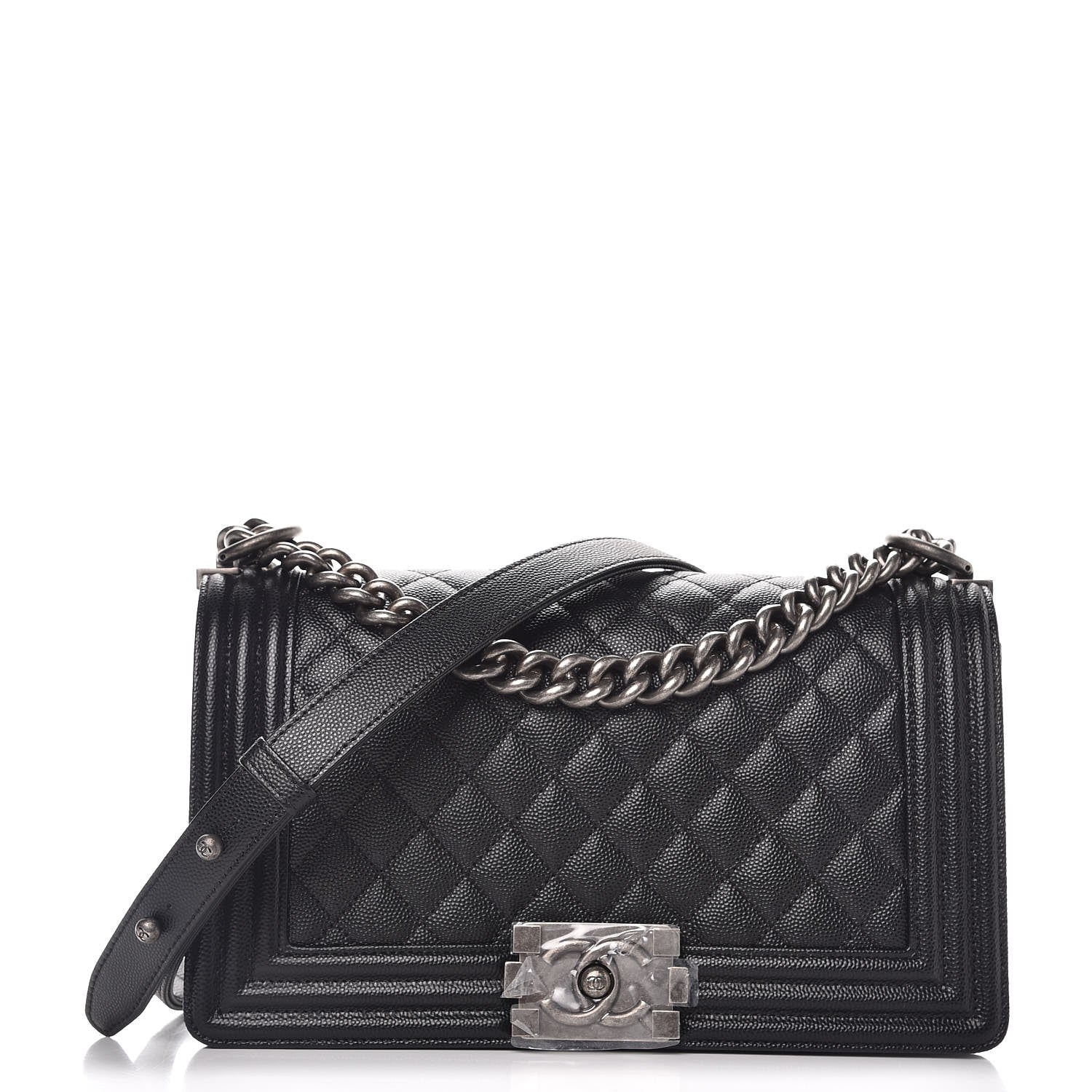 Chanel Caviar Quilted Medium Boy Flap Black 1 of 8