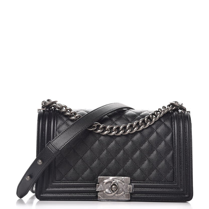 Chanel Caviar Quilted Medium Boy Flap Black 1 of 8
