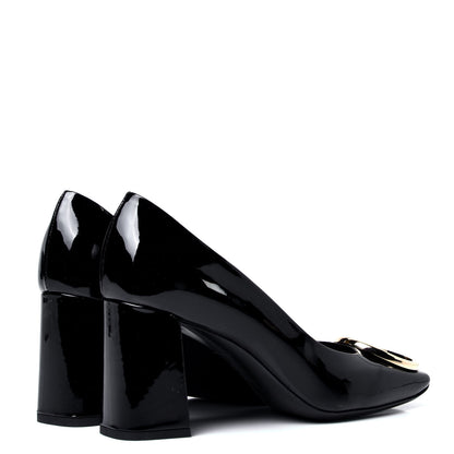 Louis Vuitton Patent Madeleine Pumps 37.5 Black 3 of 6