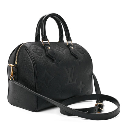 Louis Vuitton Empreinte Monogram Giant Speedy Bandouliere 25 Black 3 of 12