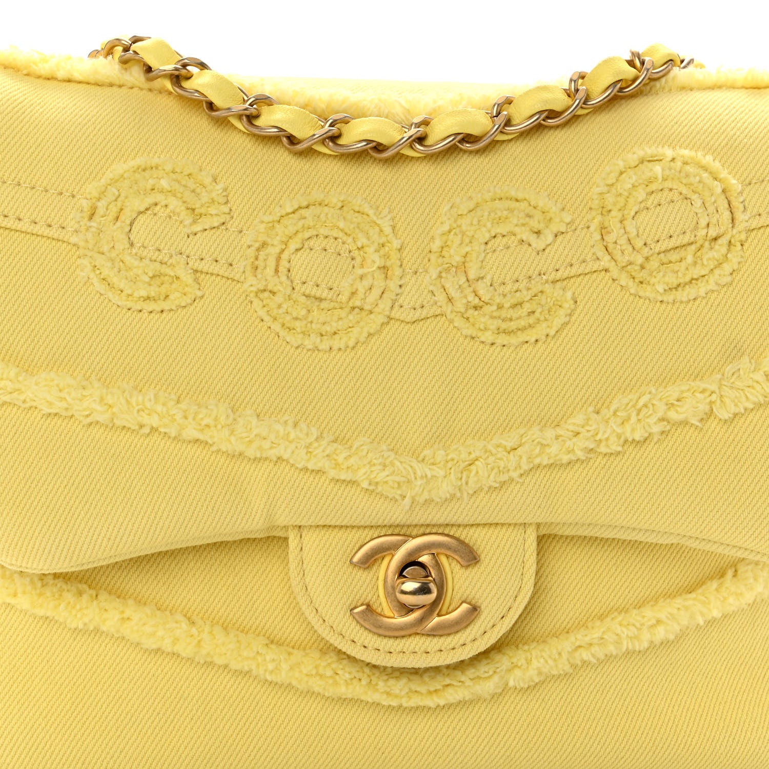 Chanel Denim Coco Flap Yellow 8 of 10