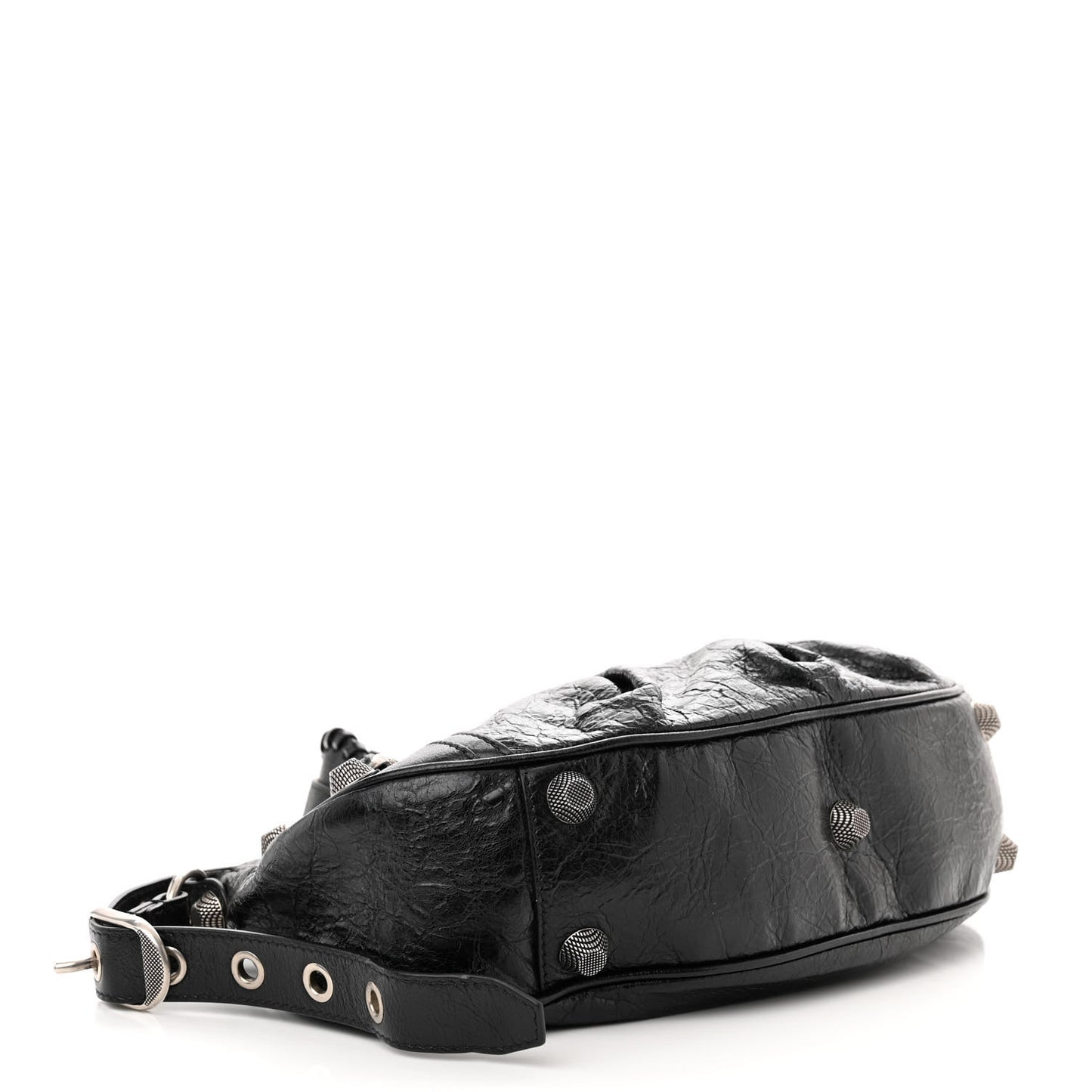 Agneau Arena Small Le Cagole Shoulder Bag Black