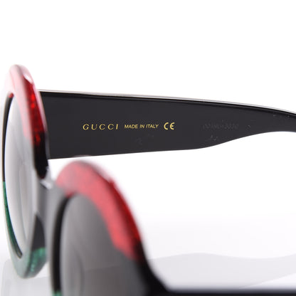 Gucci Acetate Round GG0084S Sunglasses Black Red Green 5 of 8