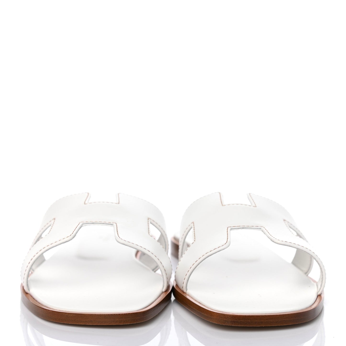 Box Calfskin Oran Sandals 39.5 White