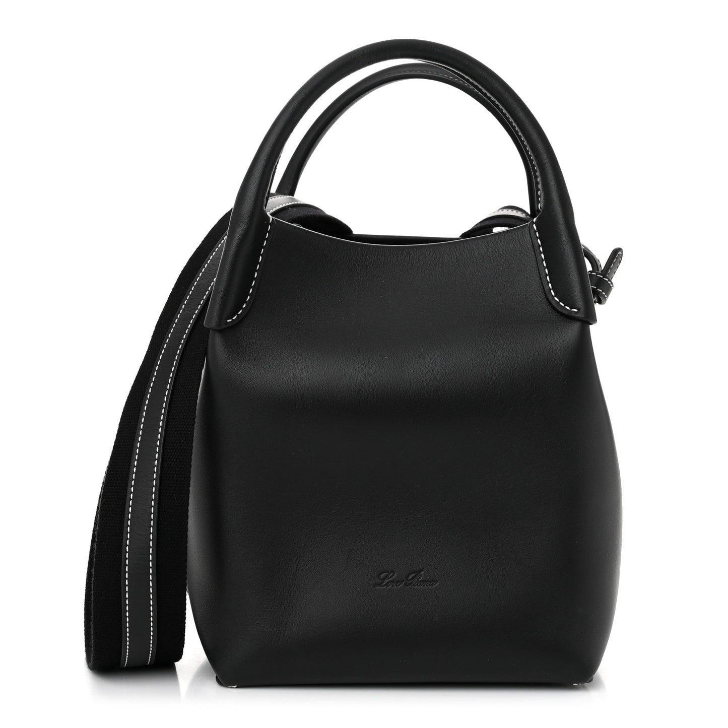 Smooth Calfskin Small Bale Bag Black