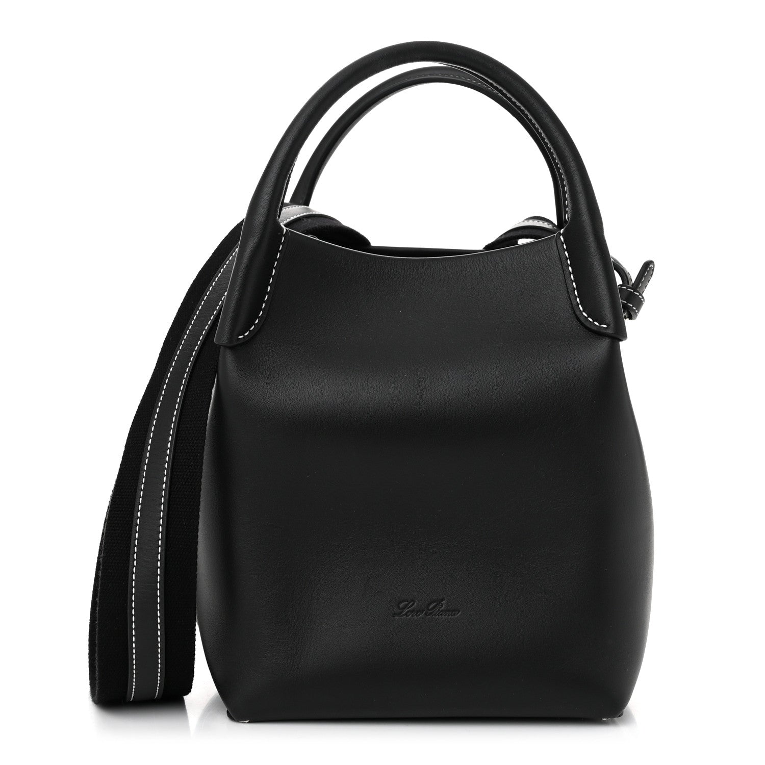 Loro Piana Smooth Calfskin Small Bale Bag Black 1 of 9