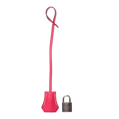 Hermes Epsom Lock and Key Clochette Set Rose Tyrien 1 of 4