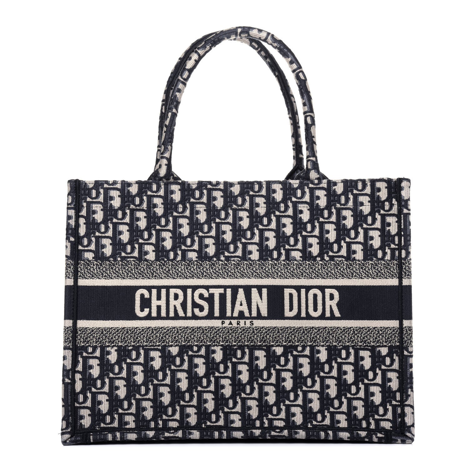 Christian Dior Oblique Medium Book Tote Blue Multicolor 1 of 12