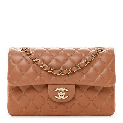Chanel Lambskin Quilted Small Double Flap Brown 1 of 9