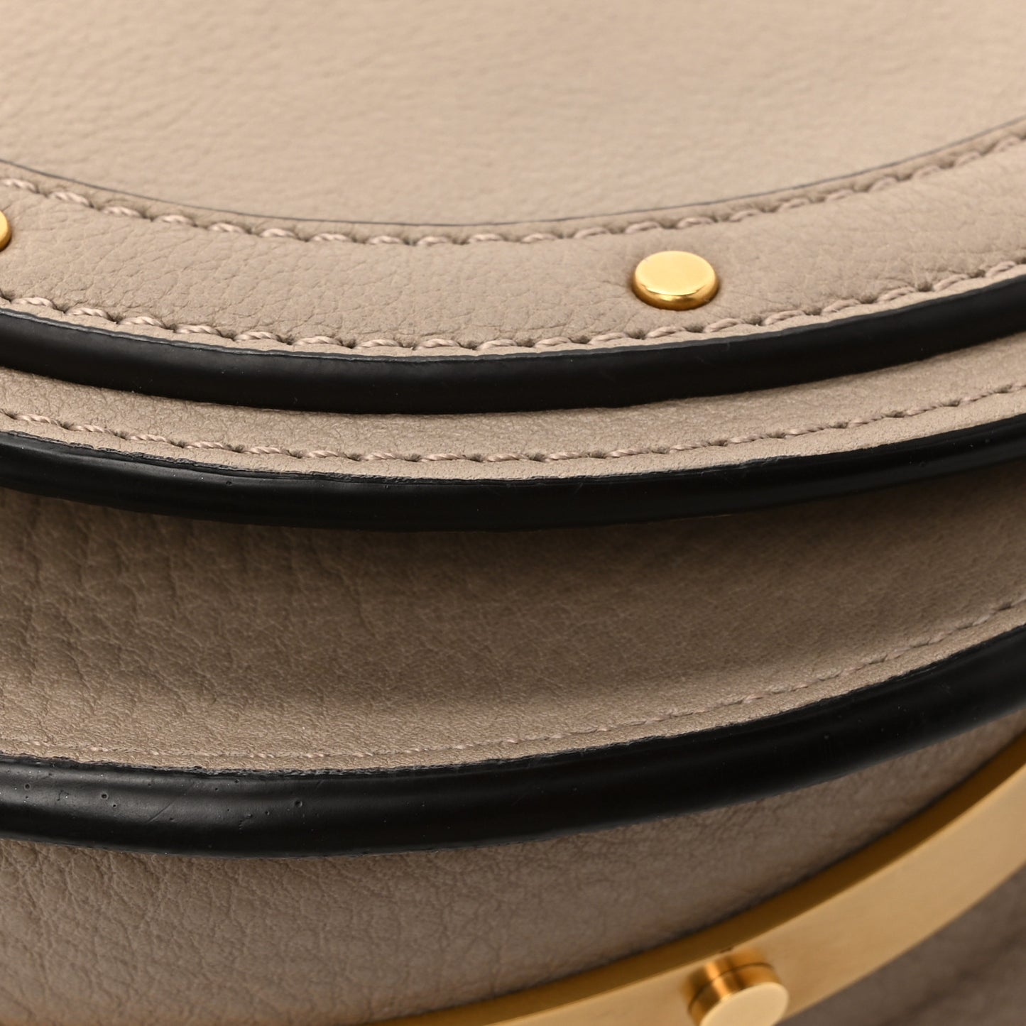 Calfskin Small Nile Bracelet Minaudiere Bag Motty Grey