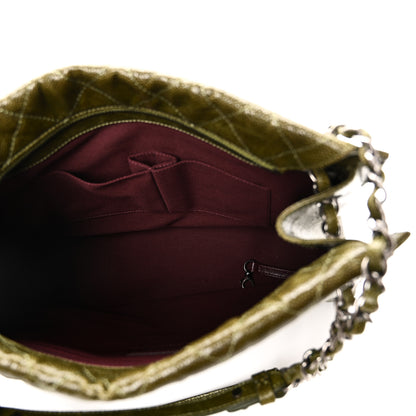 Chanel Glazed Caviar Quilted Tote Green 5 of 10