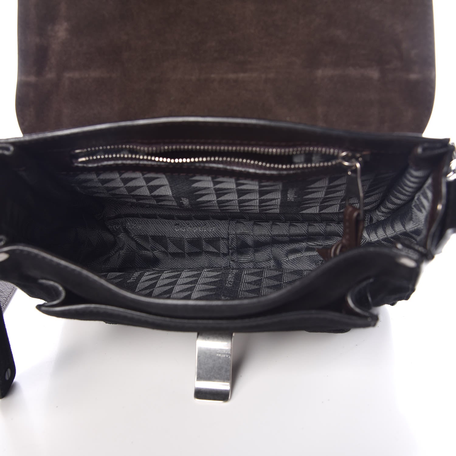 Proenza Schouler Suede Fringed PS1 Crossbody Pouch Black 5 of 10