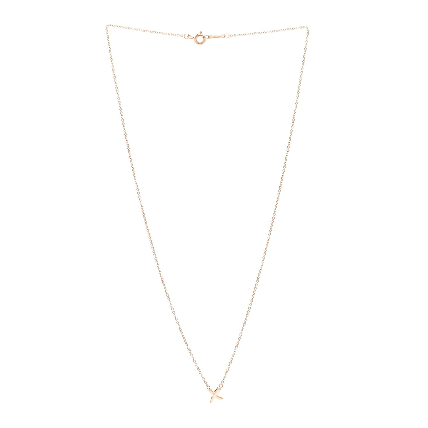 18K Rose Gold Mini Paloma Picasso Graffiti X Pendant Necklace