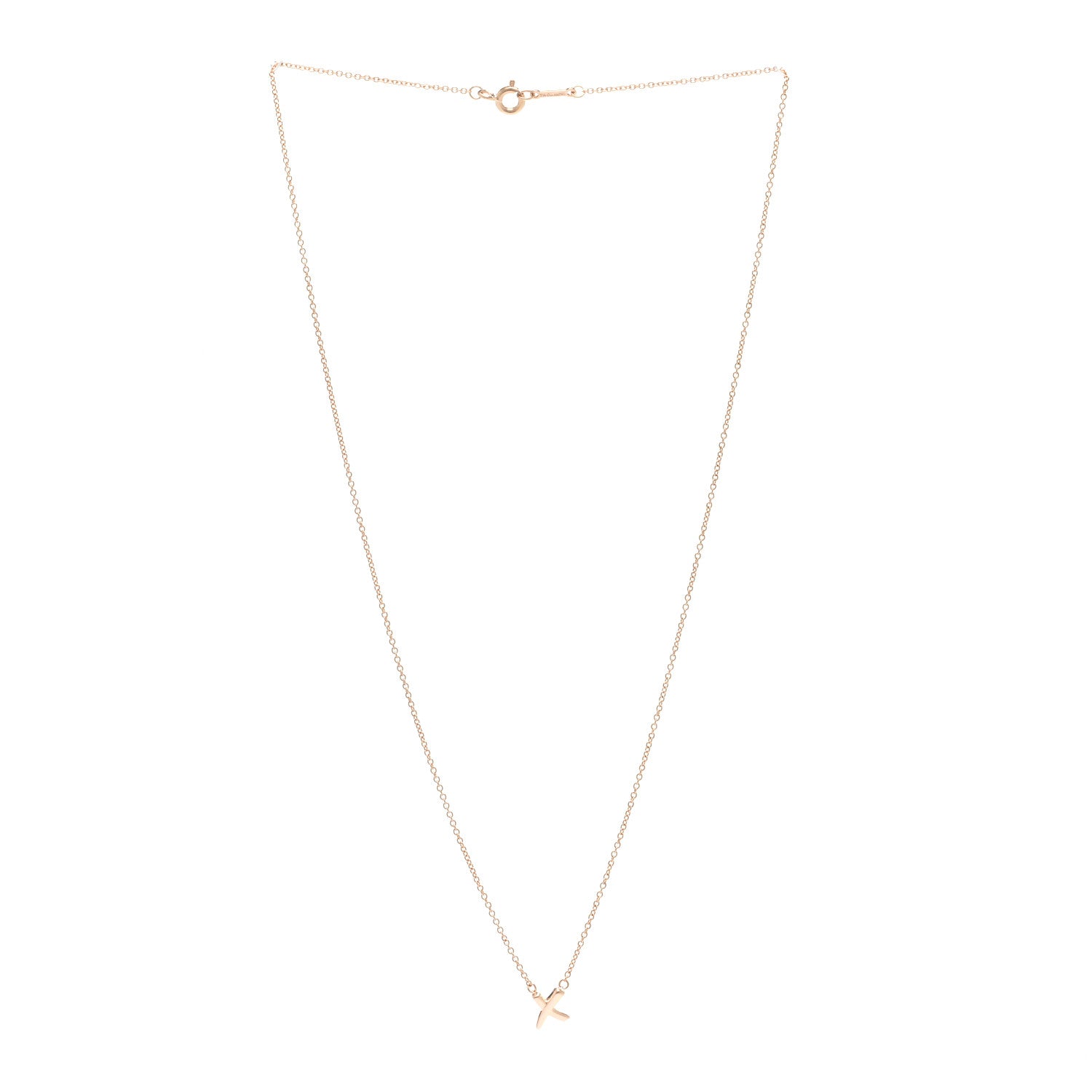 Tiffany 18K Rose Gold Mini Paloma Picasso Graffiti X Pendant Necklace 3 of 5