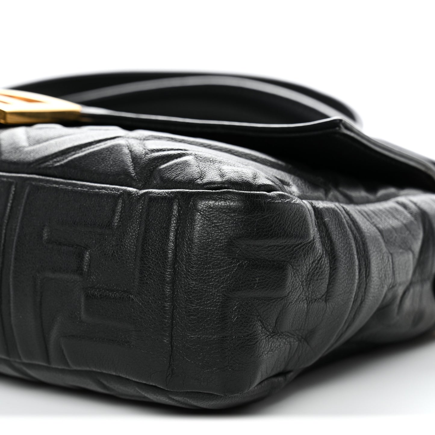 Nappa FF 1974 Embossed Baguette Black