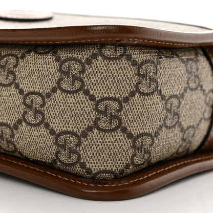 Gucci GG Supreme Monogram Azalea Calfskin Mini Retro Interlocking G Shoulder Bag Beige Ebony Brown Sugar 10 of 11