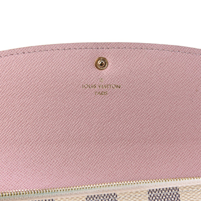 Louis Vuitton Damier Azur Emilie Wallet Rose Ballerine 6 of 7