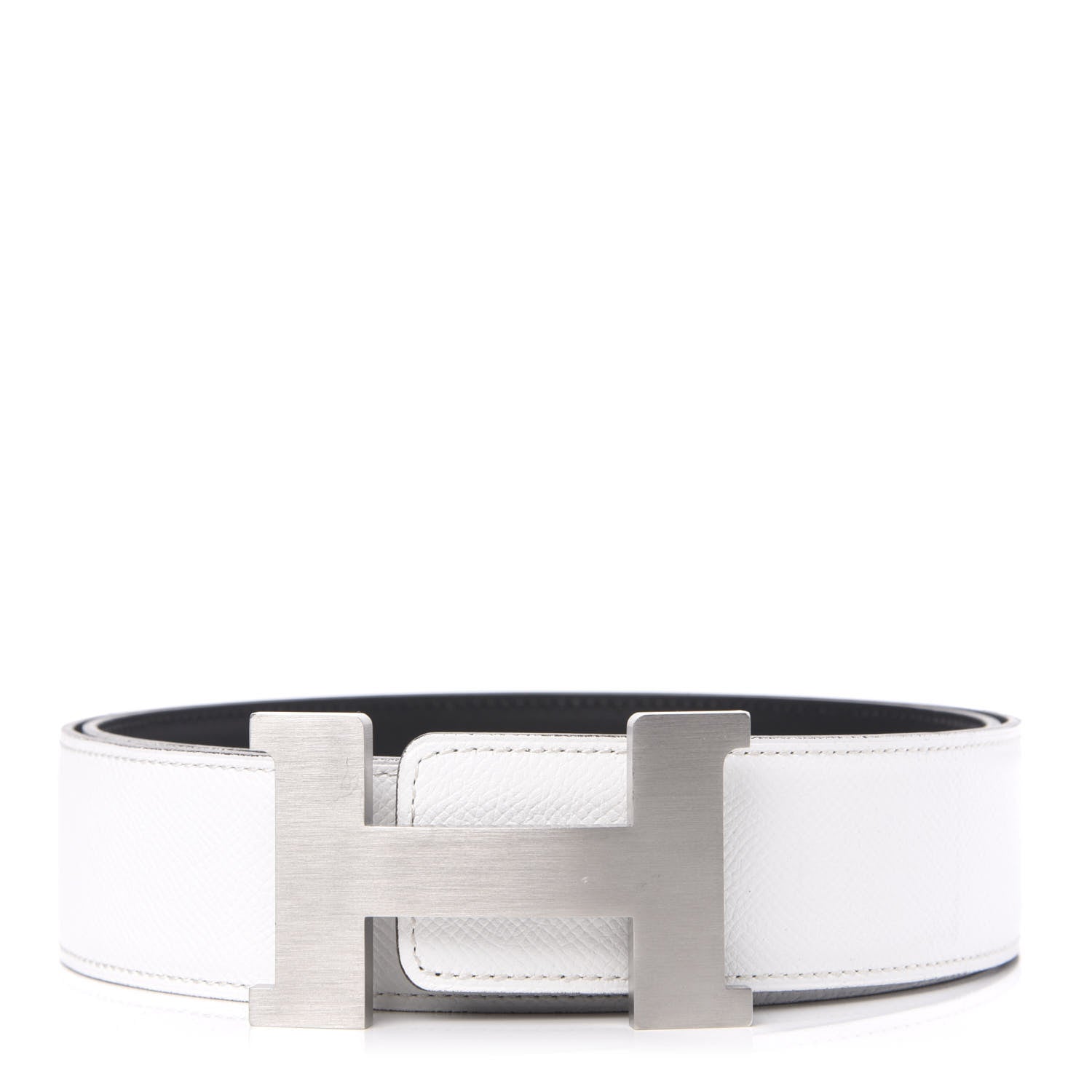 Hermes Chamonix Epsom 42mm Constance Belt 90 Black White 1 of 7