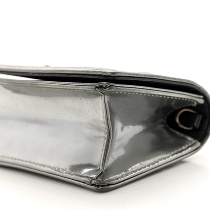 Christian Dior Metallic Patent Micro-Cannage Baby Diorama Flap Bag Silver 9 of 9