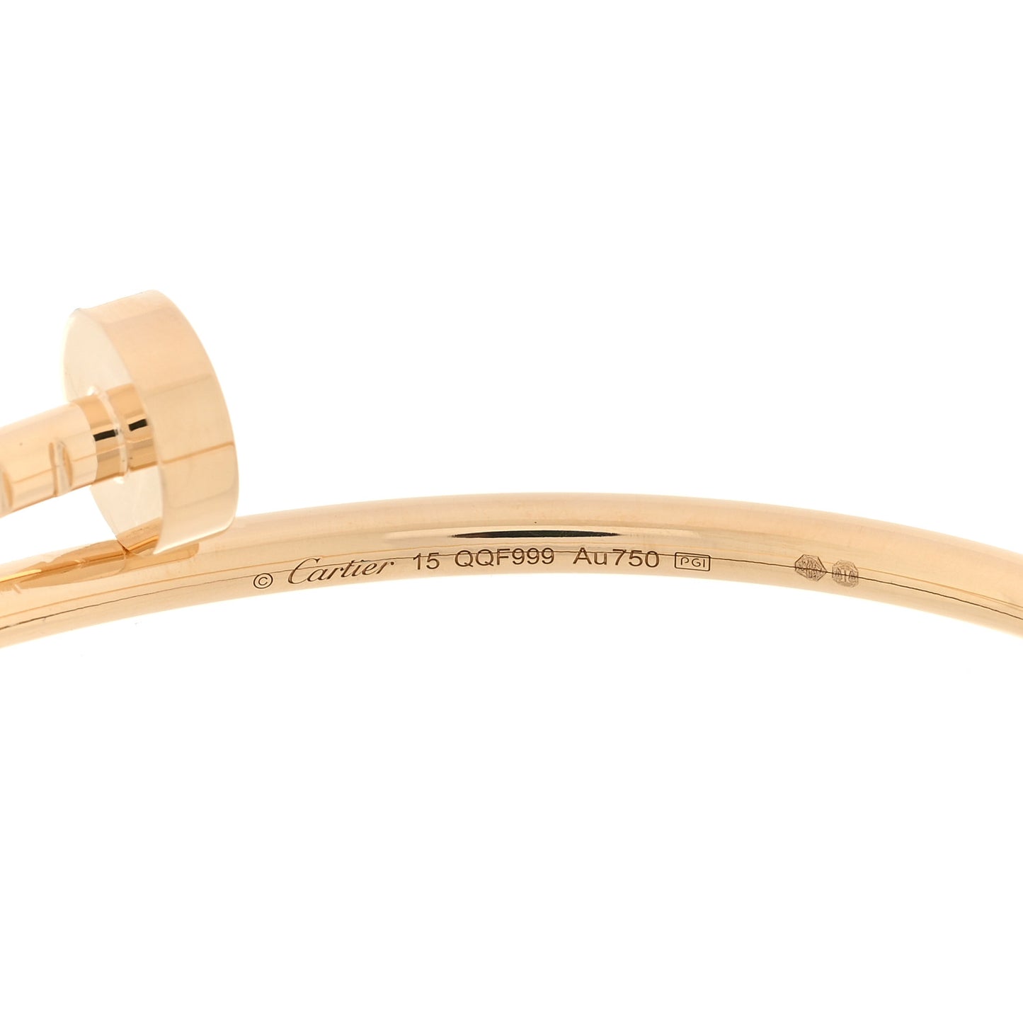 18K Yellow Gold Small Juste Un Clou Bracelet 15