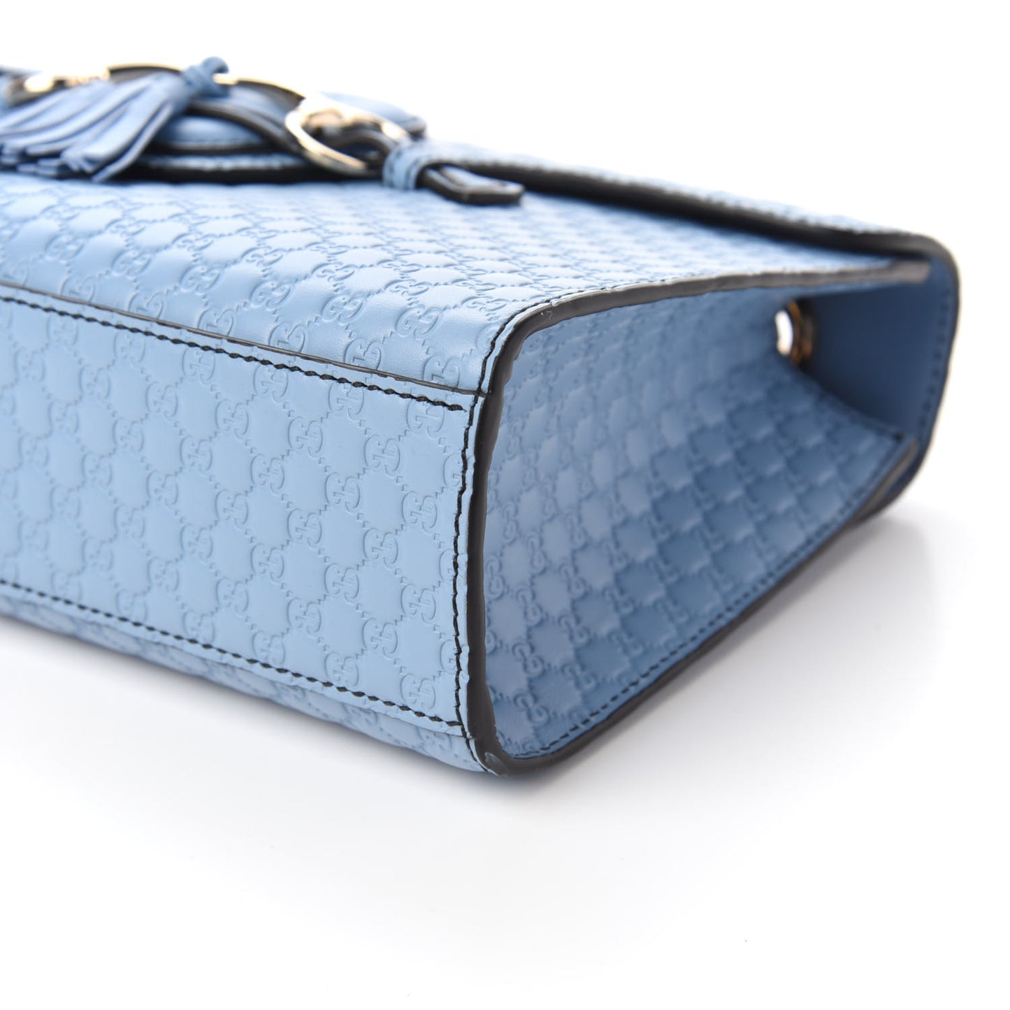 Microguccissima Medium Emily Chain Shoulder Bag Mineral Blue