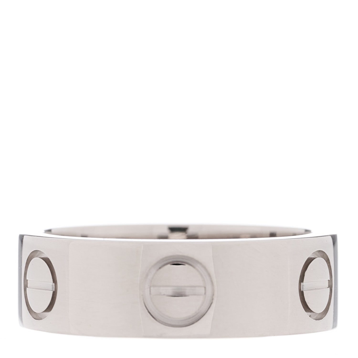Cartier 18K White Gold 5.5mm LOVE Ring 48 4.5 1 of 4