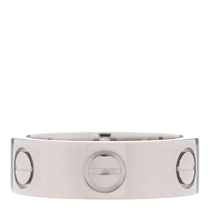 Cartier 18K White Gold 5.5mm LOVE Ring 48 4.5 1 of 4