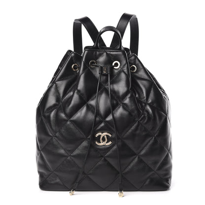 Chanel Lambskin Quilted Backpack Black 1 of 11