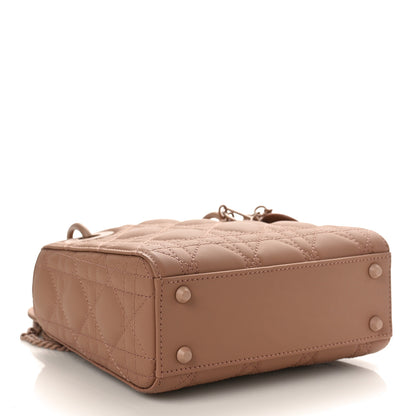 Christian Dior Ultra Matte Calfskin Cannage Mini Lady Dior Light Beige 4 of 9