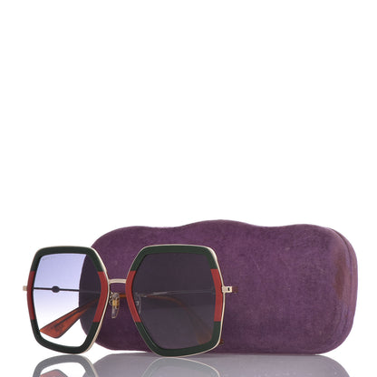 Gucci Square Frame Web GG0106S Sunglasses Tortoise 8 of 8