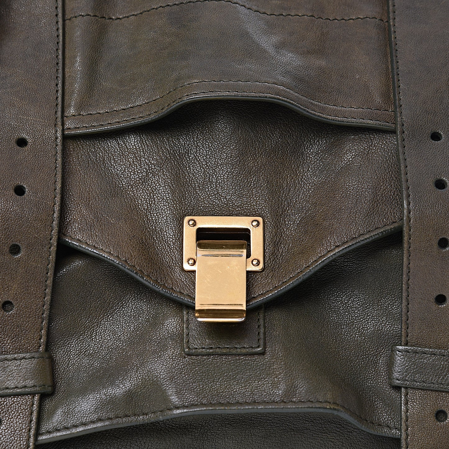 Lambskin Large PS1 Satchel Military