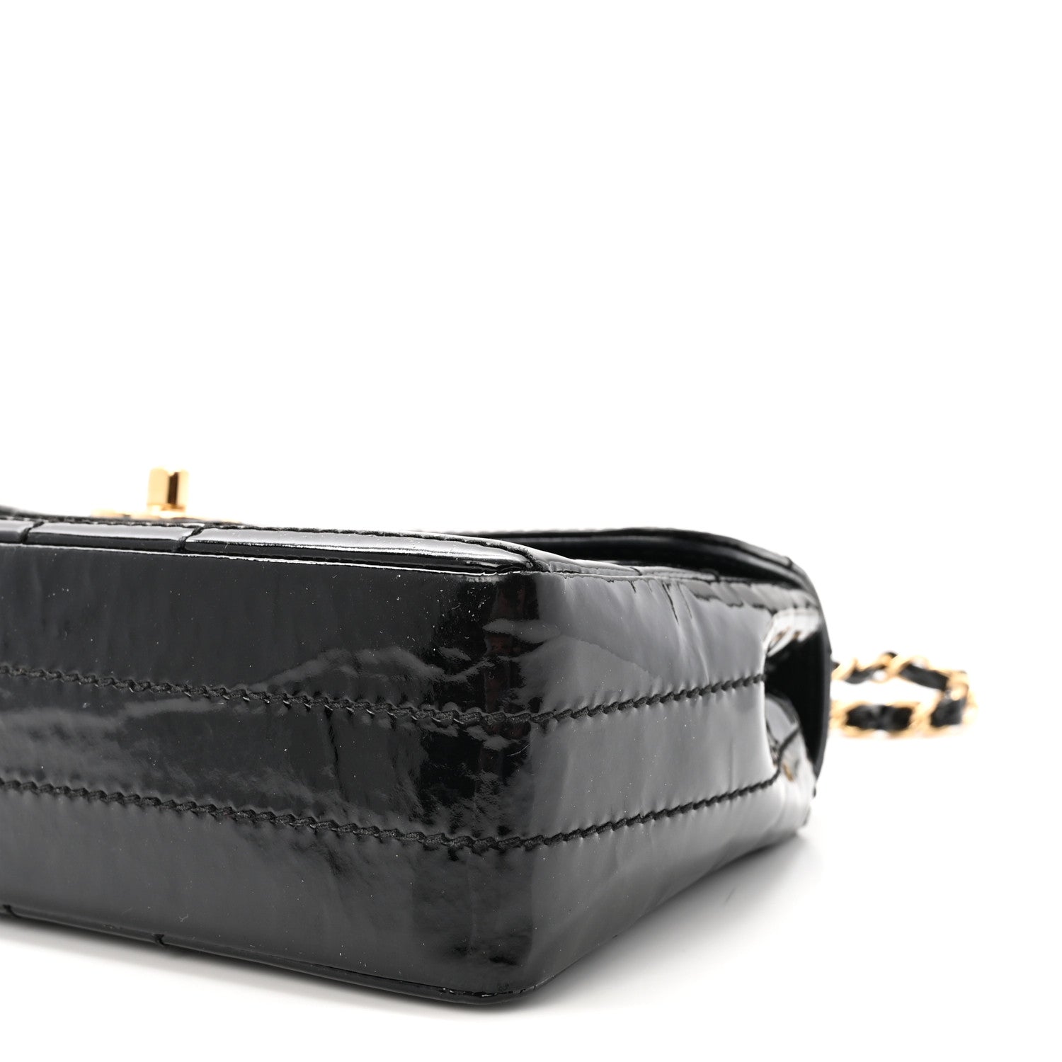 Chanel Patent Medium Chocolate Bar Flap Black 10 of 10
