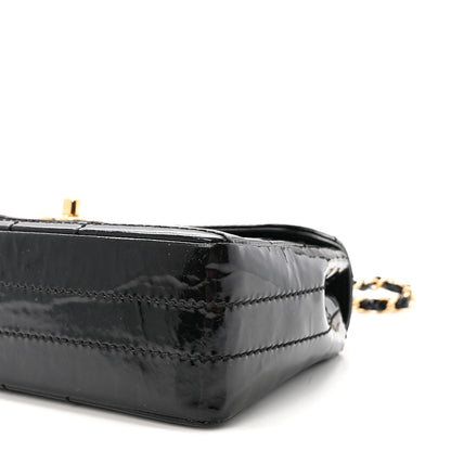 Chanel Patent Medium Chocolate Bar Flap Black 10 of 10