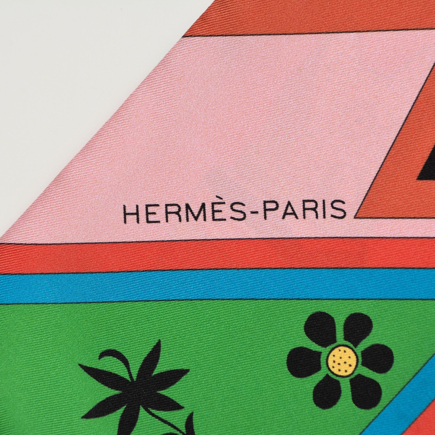Hermes Silk Kachinas Maxi Twilly Rose Vert Bleu 5 of 6