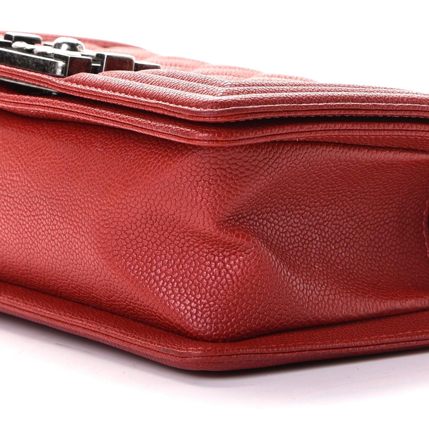 Chanel Caviar Quilted Small Boy Flap Dark Red 6 of 8
