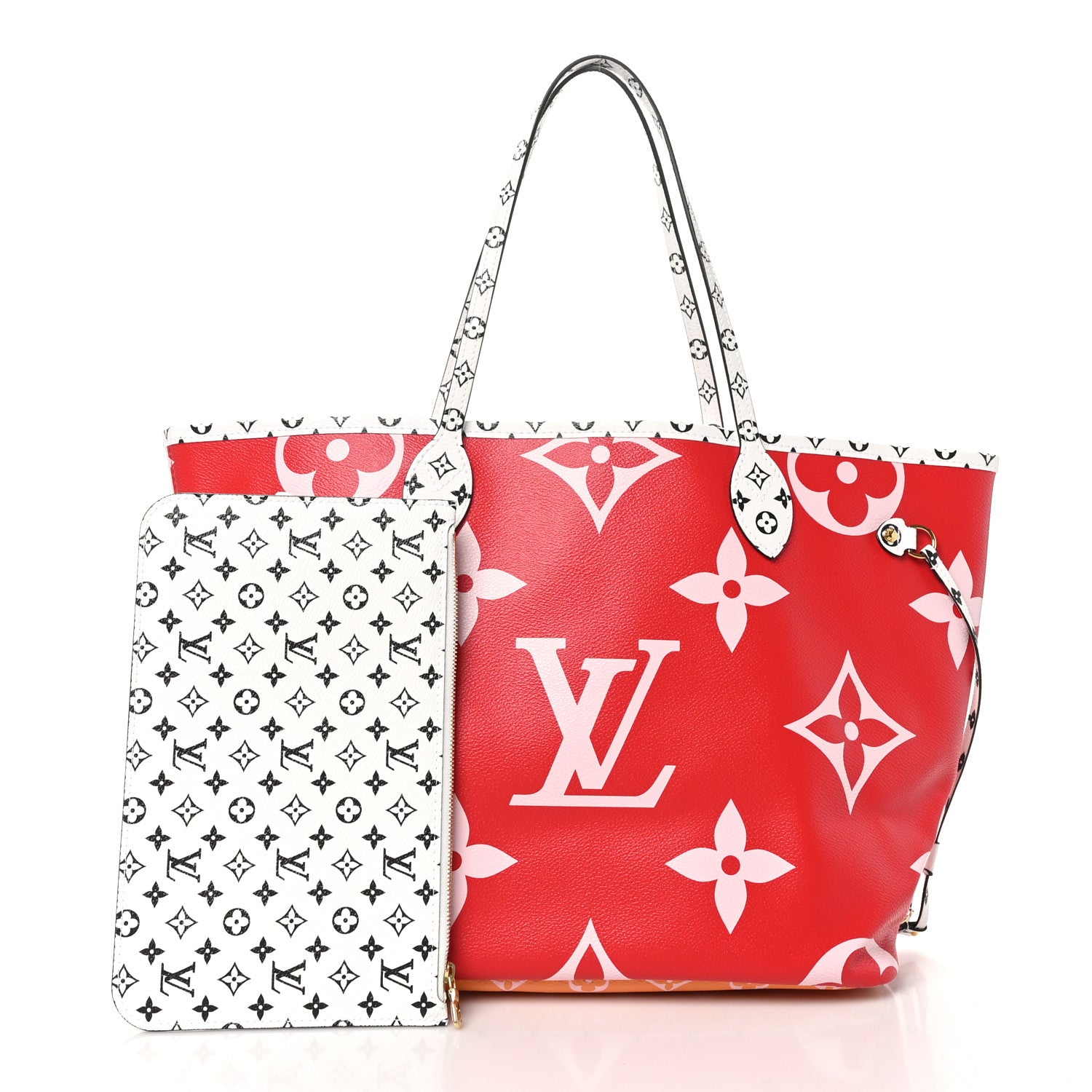 Louis Vuitton Monogram Giant Neverfull MM Rouge 3 of 11