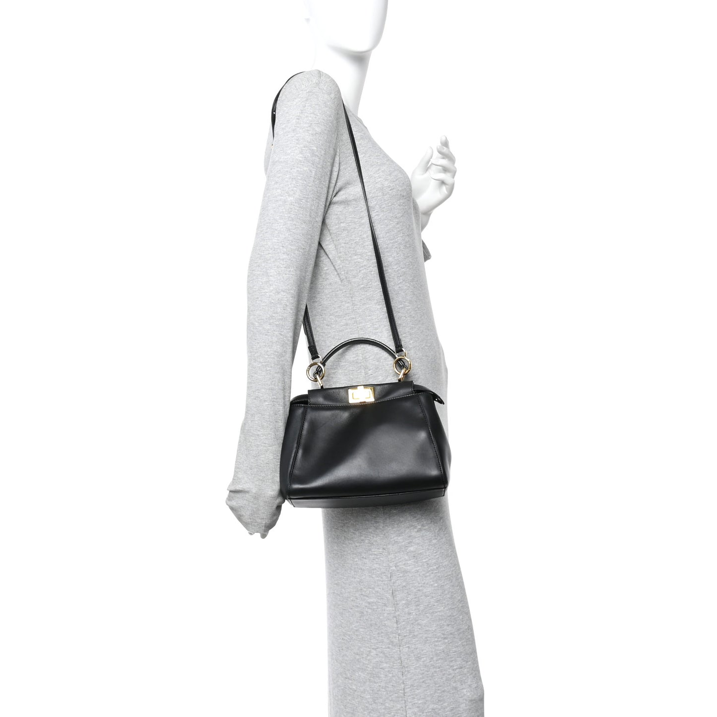 Nappa Mini Peekaboo Iconic Satchel Black