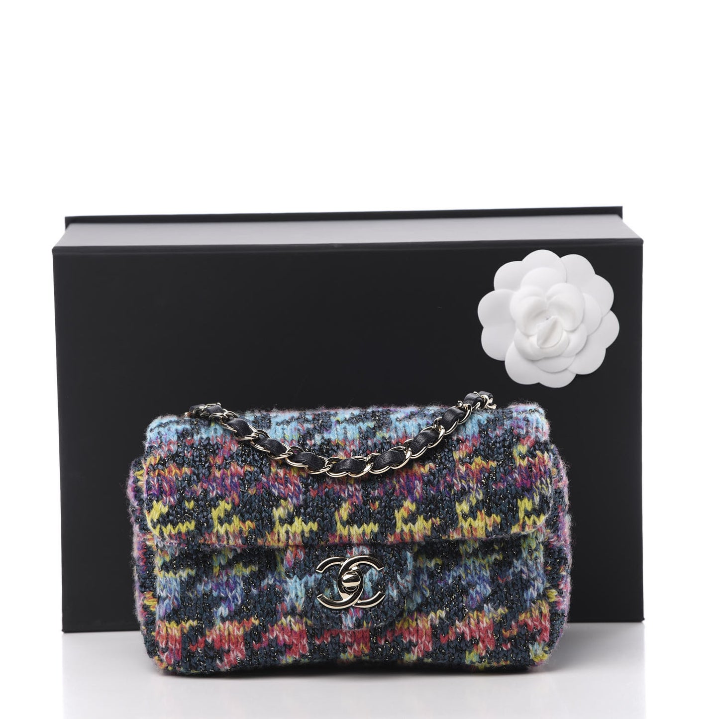 Knit Mini Rectangular Flap Multicolor