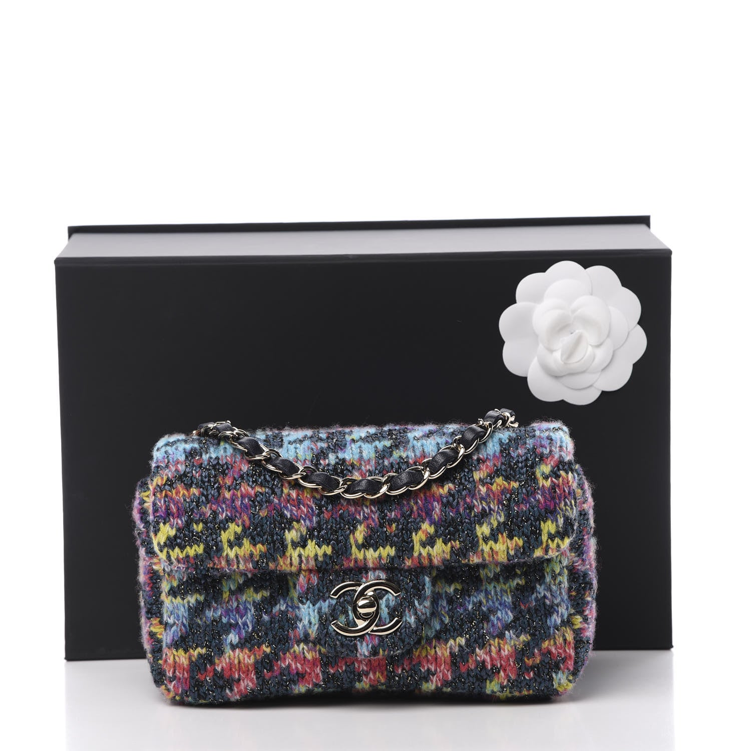 Chanel Knit Mini Rectangular Flap Multicolor 11 of 11