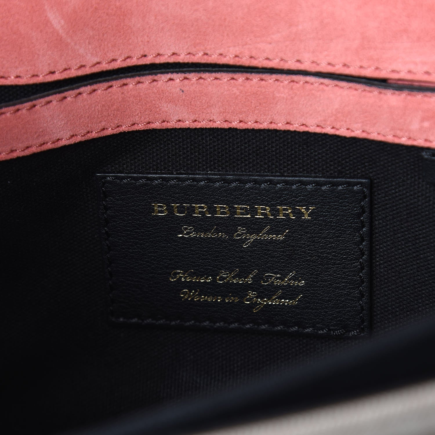 Burberry Derby Calfskin House Check Small Macken Crossbody Bag Copper Pink 8 of 11