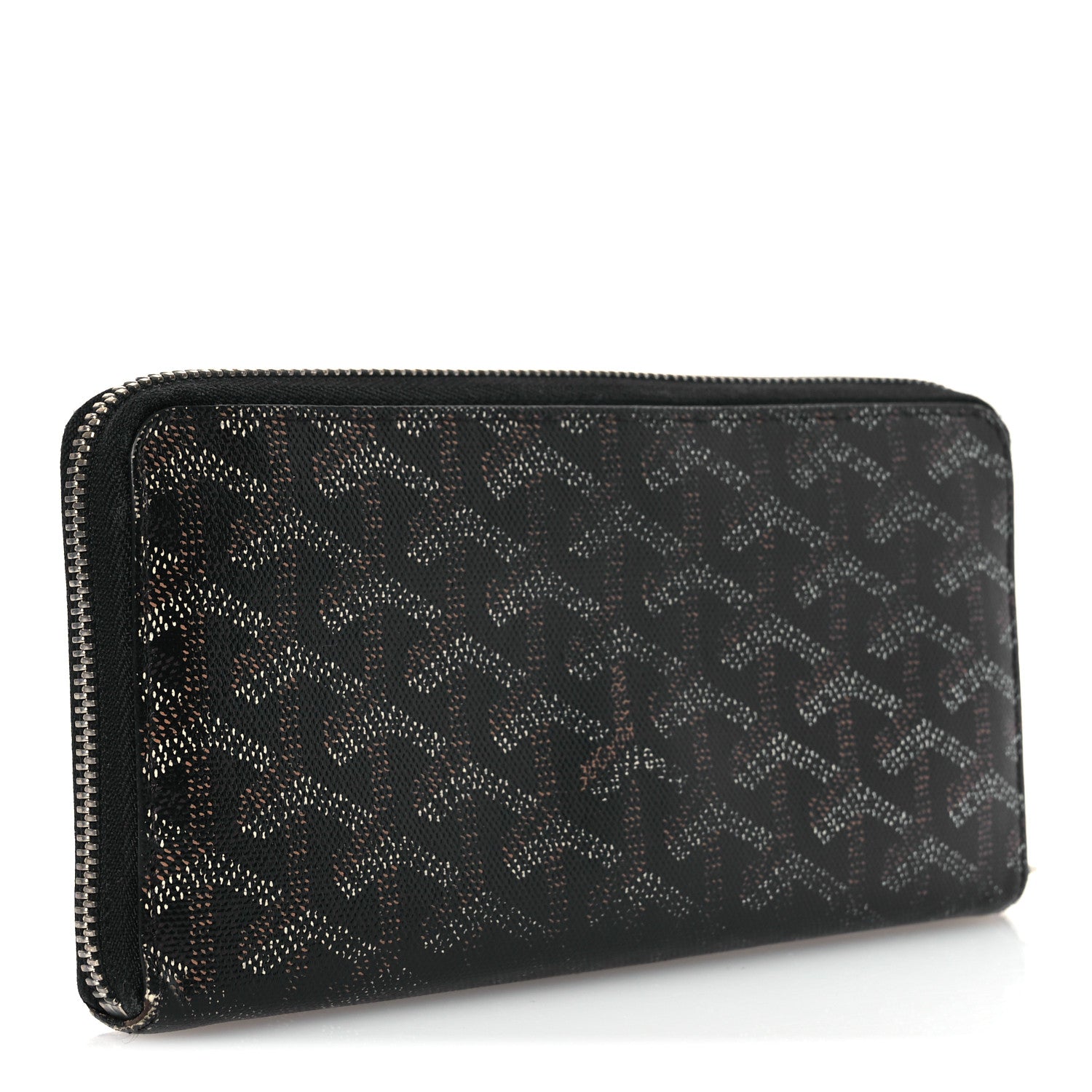 Goyard Goyardine Matignon Zip Around GM Wallet Black 3 of 10