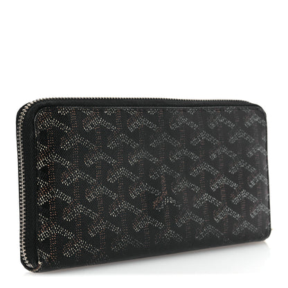 Goyard Goyardine Matignon Zip Around GM Wallet Black 3 of 10