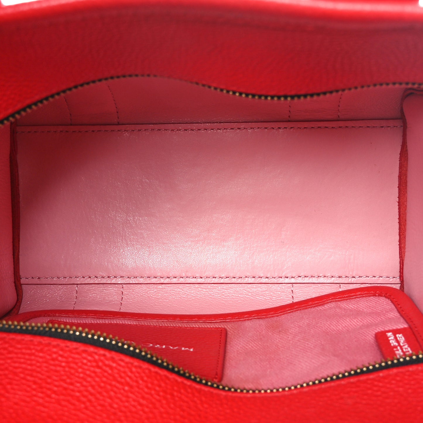 Grained Calfskin Small The Tote Bag Red