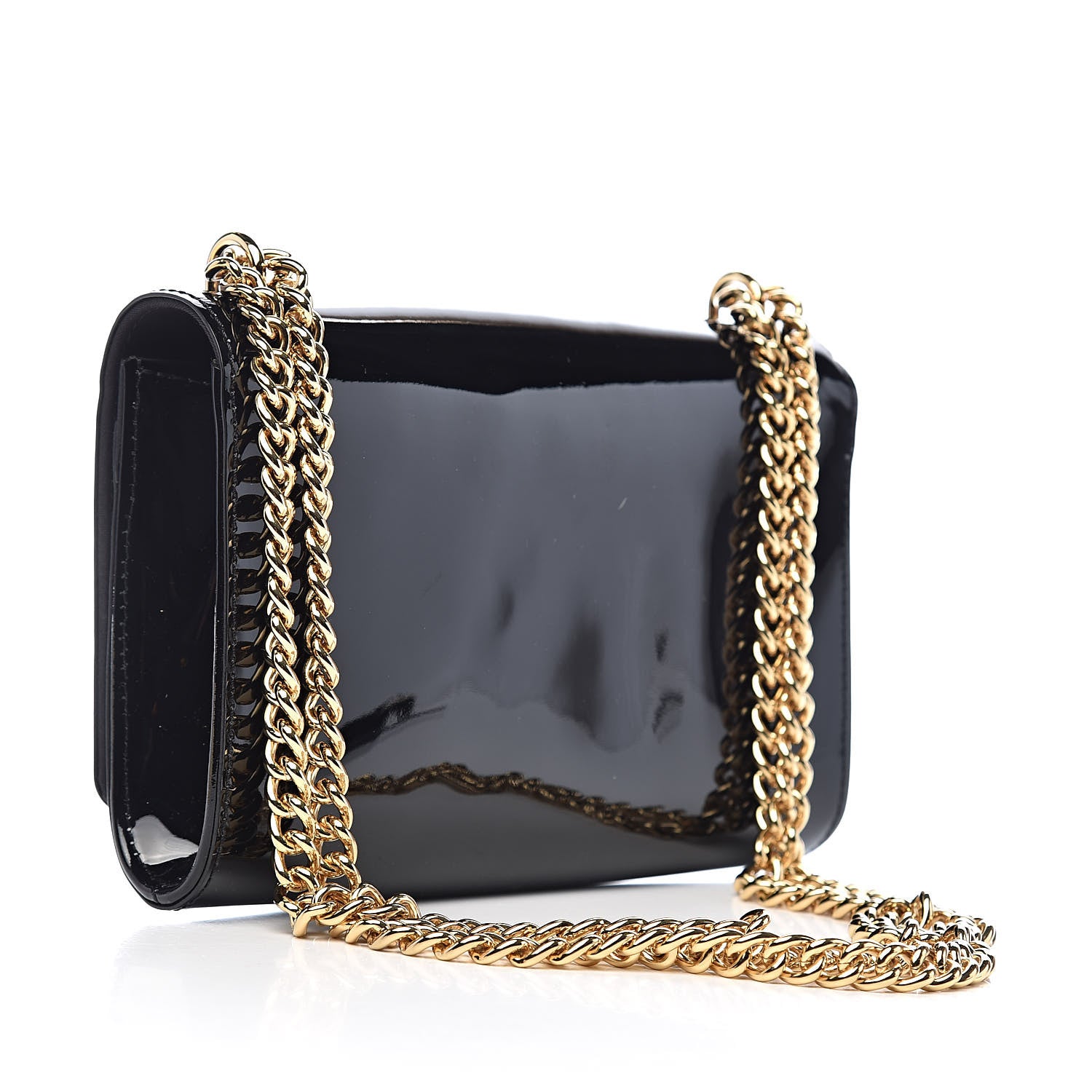 Louis Vuitton Patent Chain Louise MM Black 3 of 10