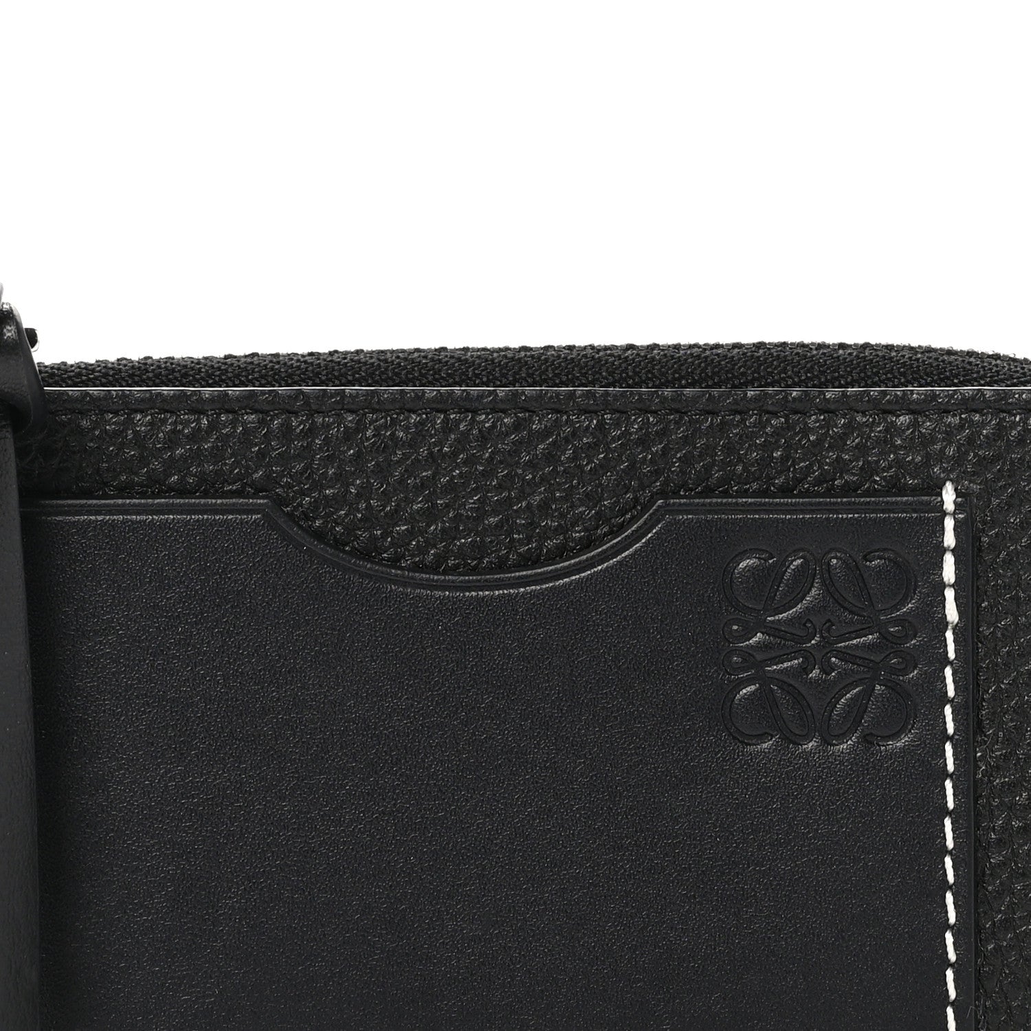 Loewe Soft Grained Calfskin Coin Card Holder Black 5 of 9