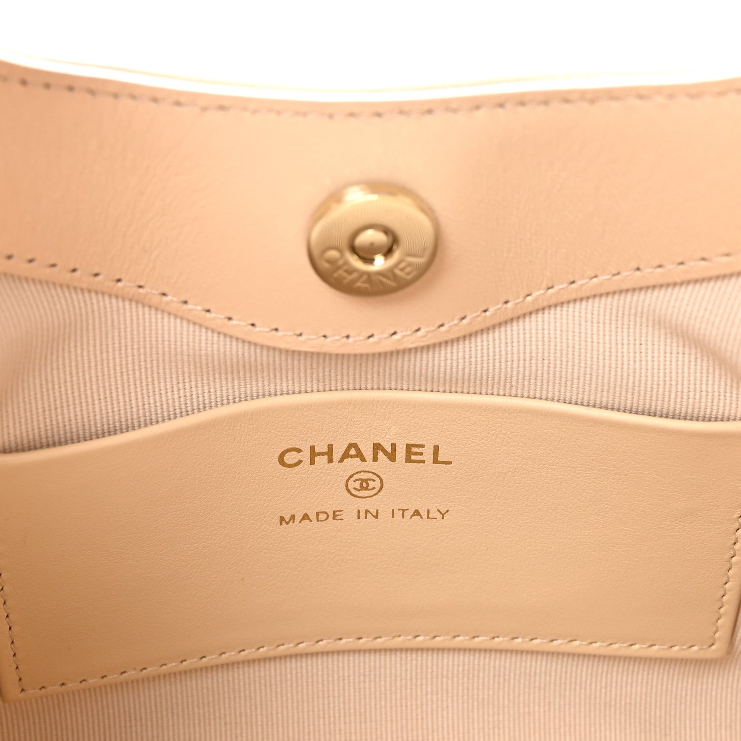 Chanel Shiny Crumpled Calfskin Quilted Nano 31 Shopping Bag Beige 6 of 10