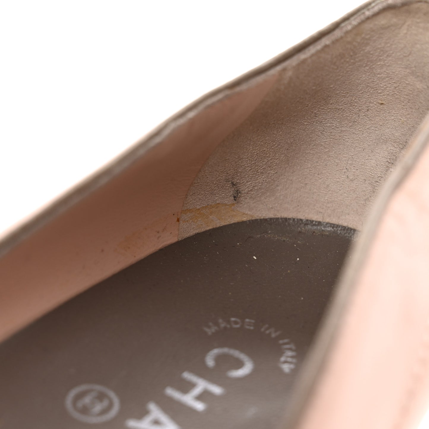 Lambskin Pointed Toe CC Ballet Flats 40.5 Pink