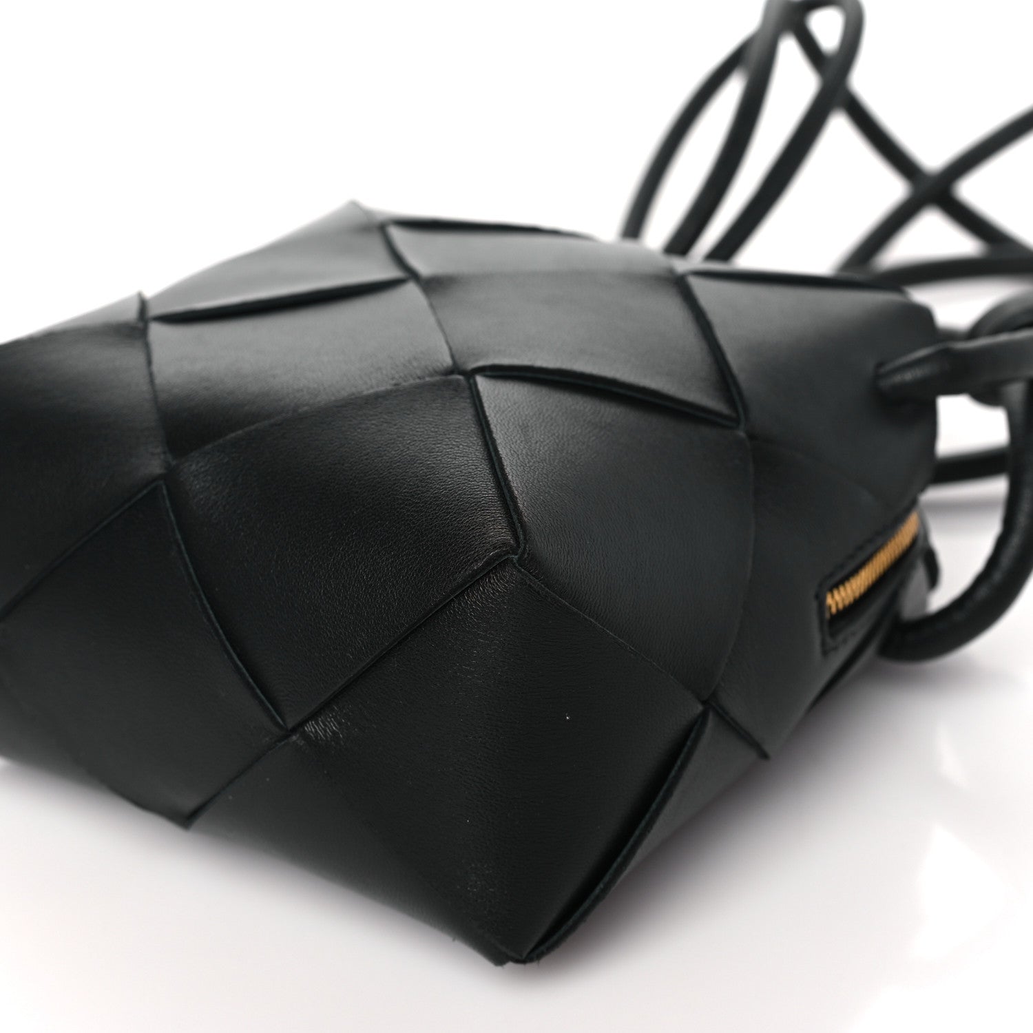 Bottega Veneta Lambskin Maxi Intrecciato Mini Cassette Camera Bag Black 9 of 9